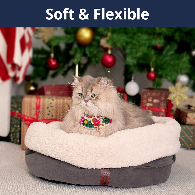 Petace Self Warming Cat Bed, 17.7" x 13.7" Anti-Slip Soft