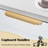 YUEYIXII 2 Pack Finger Edge Pull Golden Kitchen Cupboard Handles