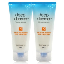 Carezone CK Deep Foaming Cleanser 330g + 330g/Large Capacity Foam / 케어존 씨케이 딥 포밍 클렌저 330g + 330g대용량 폼
