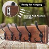 Dseap Coat Rack Wall Mounted - 5 Tri Hooks, Heavy