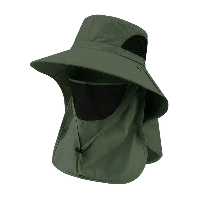 Wide Brim Sun Hat with Neck Flap for Outdoor Travel