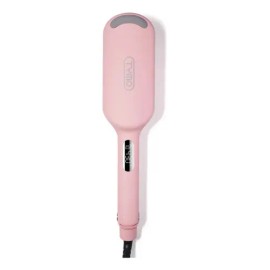Waflera Rizador De Cabello Ferro Tenaza Tymo Rovy Ondas 1,25 PuLG Color Rosa claro                                                                    