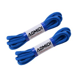 AOMIDI 2 Pair Shoelaces Oval Half Round 1/4" Shoes Lace for Sneakers and Casual shoes Shoelaces Replacements, Blue, 54" inches (137 cm)