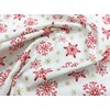 Christmas Fabric - Gold Glitter Star & Snowflake on Cream