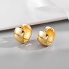 SHANTYSON Gold Thick Hoop Earrings for Women 14K Gold Plated