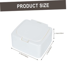 Ciieeo 2pcs Cotton Swab Storage Box Lid Pp Organizer for Home Desktop Cotton Pad Holder Dustproof Design Compact Container for Bathroom Vanity Use