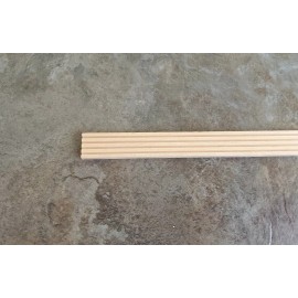 Houseworks Dollhouse Miniatures Grooved Trim Molding Flat Back 7/16" wide x 18" 1:12 HW7075