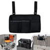 Wheelchair Side Bag,Double-Sided Armrest Pouch with Cup Hold and Reflective