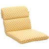 Pillow Perfect Outdoor/Indoor Hockley Banana Round Corner Chair Cushion, 40.5"