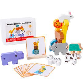 Shinse Building Blocks, Animal Balance Game, Stacking Toy, Blocks, Montessori, Educational Toy, Focus, Fingertip Training, Imagination, Creativity, Boys, Girls, 3, 4, 5, 6 Years, Birthday, Christmas