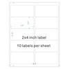 200 Pcs Bottle Labels 4x2 inch Printable Glossy White Waterproof