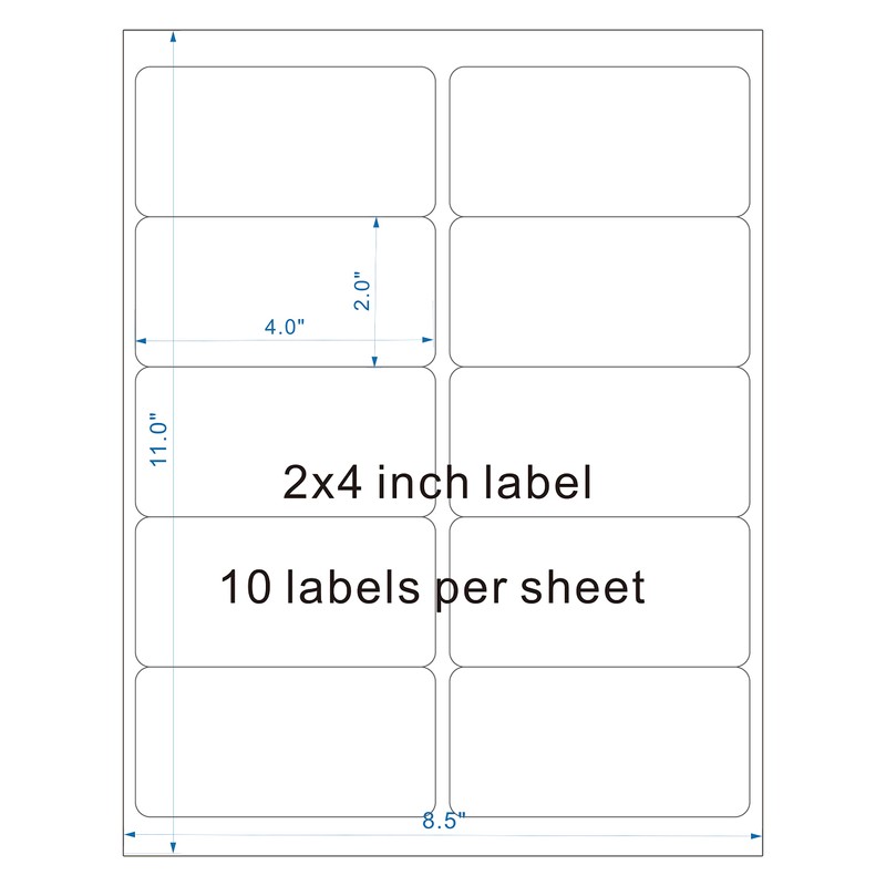 200 Pcs Bottle Labels 4x2 inch Printable Glossy White Waterproof