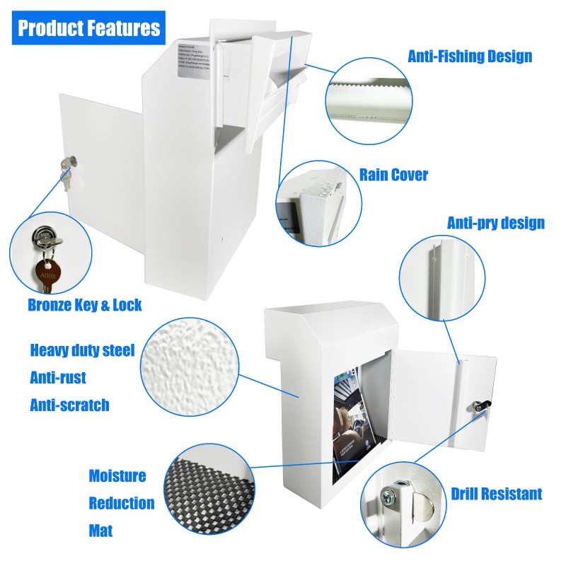 Plugsharge Rainproof Heavy Duty Through The Door Safe Mail Drop