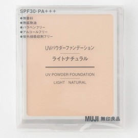 MUJI 02545925 UV Powder Foundation, Light Natural, SPF30, PA+++, 0.3 oz (9.4 g)