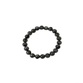 Zyh The ocean Multiple Style Fashion Bangle Natural Crystal Semi Precious Gemstone Round Beads Stretch Bracelet Yoga Energy Bracelet Unisex (Black Gray Labradorite, 8mm Beads)