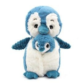 Les Déglingos Les Ptipotos by Glissou The Penguin Maman Bébé - Soft Toy Birth - Blue - 16 cm