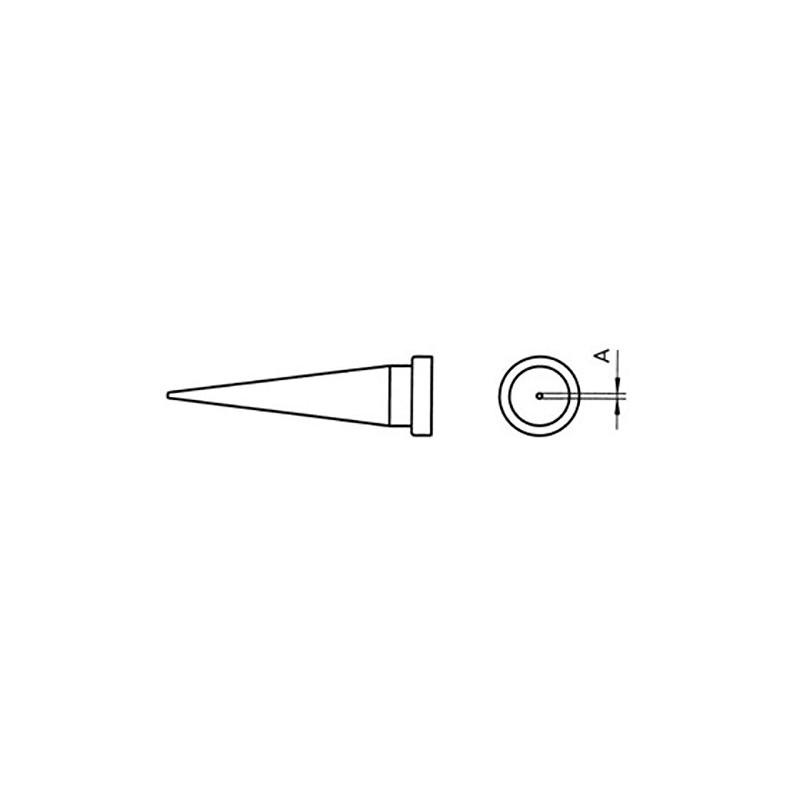 Weller LT S (T0054440699) Tip, Conical Long, Ø 0,4 mm