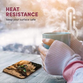 Great Single Coaster Square - Motocross Dirt Bike Rider |Glossy Quality Coasters | Tabletop Protection for Any Table Type #14549