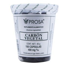 Prosa Carbòn Vegetal 150 capsulas (400 mg c/u)