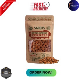 SAREKS Bitter Apricot Kernels Organic Raw (10oz),%100 USDA Organic Certified Seeds, NON