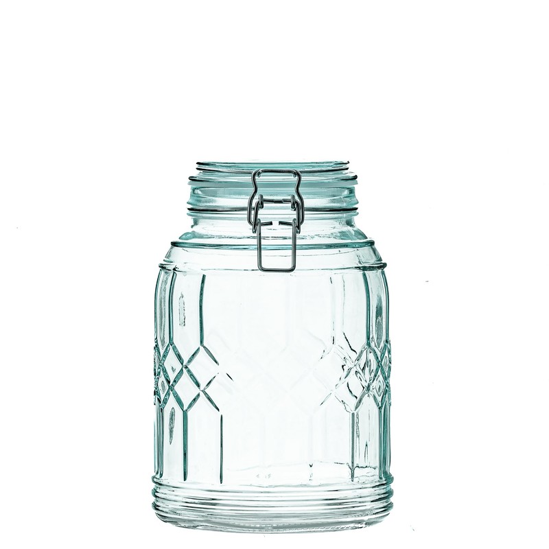10 Strawberry Street Bleeker Glass Canister, Green, Set of 3