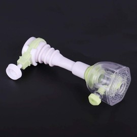Adjustable Splash-Proof Faucet Extender Rotatable Kitchen Water-Saving Tap Nozzle Filter Valve Faucet Extension (13cm-Green)
