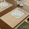 HOKIPO Reversible Bamboo Wooden Placemats for Dining Table Mats, Cream,