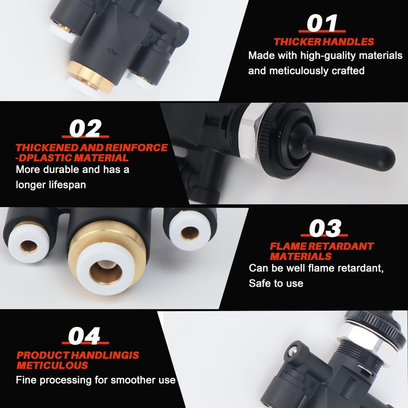 818-0007-000 Air Window Toggle Valve Switch 1/4 Compatible with Peterbilt