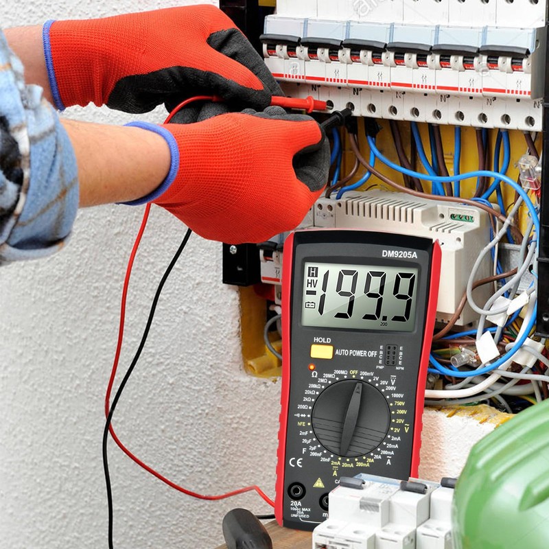 Digital Multimeter,Voltage Tester Electrical Tester 2000 Counts, Ranging Multi Meter