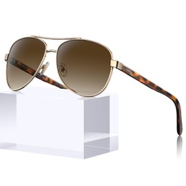 CARFIA Polarized Sunglasses for Women UV Protection Acetate Arms Metal Frame Woman's Shades CA3216