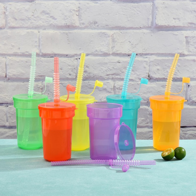 VITEVER Pack of 6 Children's Party Cups, Plastic Cups, Drinking