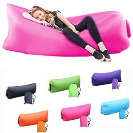 DERJLY Inflatable Air Sofa, Air Sofa with Carry Bag, Portable, Waterproof, Inflatable Air Lounger, for Garden, Lakeside, Beach, Camping and Music Festivals