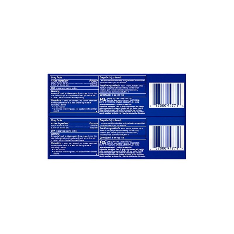 Crest 3D White Radiant Mint Whitening Toothpaste