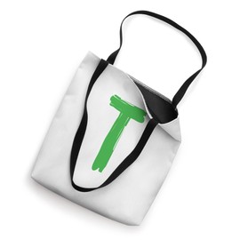 Creative Bold Green Letter T - Design Alphabet - Marker Tote Bag