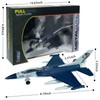 Fighter Jet, Diecast Airplane Toy Metal Pull Back Airplane with
