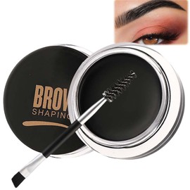 Bold & Beautiful Black Eyebrow Pomade with Brush - Quick Dry, Non-Greasy Gel Soap for Perfect 3D Brows - Lightweight Formula