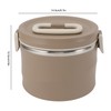 Insulated Food Container 304 Stainless Steel PP Stackable Portable Round
