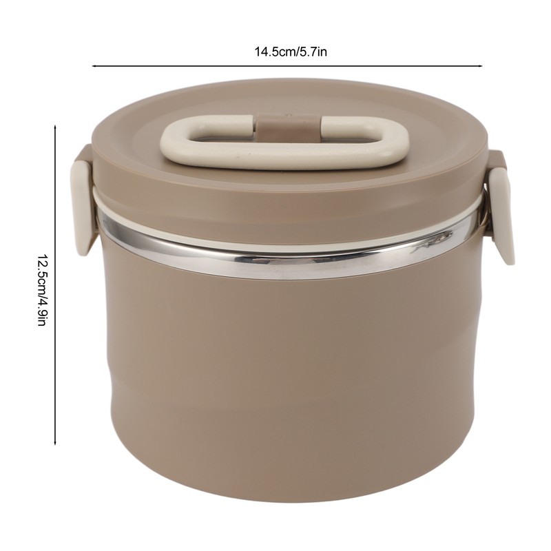 Insulated Food Container 304 Stainless Steel PP Stackable Portable Round