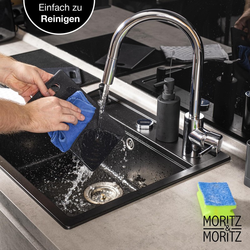 Moritz & Moritz 2-Piece Plastic Chopping Board Set in Granite