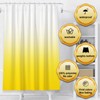 Ombre Yellow Shower Curtains for Bathroom Polyester Fabric Bathroom Curtain
