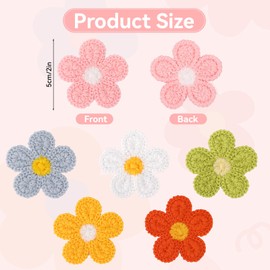 30Pcs Flower Patches, Mini Embroidery Applique Patches Colorful Sew on Patches for Clothing 1.96inch Decorative Daisy Sew On Patches for Clothing,Jeans, Hat, Backpacks, Pants