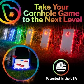 Brightz TossBrightz Purple Led Cornhole Lights Led Corn Hole Lights Cornhole Led Lights for Hole and Board Corn Hole Board Light Kit Light Up Cornhole Set Glow in The Dark Cornhole Board