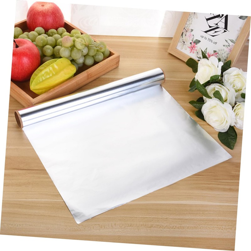 KOMBIUDA 2rolls Heavy Duty BBQ Aluminum Foil Thicker Food-Grade Tin