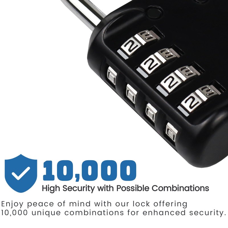 RESET-060 4 Digit Combination Padlock, Outdoor Lock, Indoor Padlock, Ideal