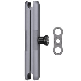 FANAUE Doppelbuchsenarm Kompatibel mit RAM Mounts 1" Ball und Motorrad Fahrrad Telefonhalter, passt alle Industrie-Standard 1"/25.4mm/Typ B Ball Adapter, Aluminium 6.06" mit Anti-Diebstahl-Funktion