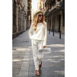 Lmkids Woven Evening Bag Clutch Purses For Women, Woven Leather Crossbody Bag Purse For Women Shoulder Handbag Cute Satchels (Silvery)