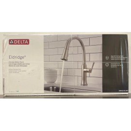 DELTA Eldridge 1-Handle Pull Down Sprayer Faucet w/ ShieldSpray in Stainless NEW