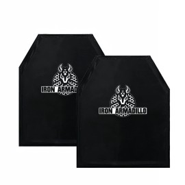 IRON ARMADILLO® LVL 3A Soft Body Armor Plate Multi Size stop 9MM .44MAG PAIR - 10"x12" Shooters Cut