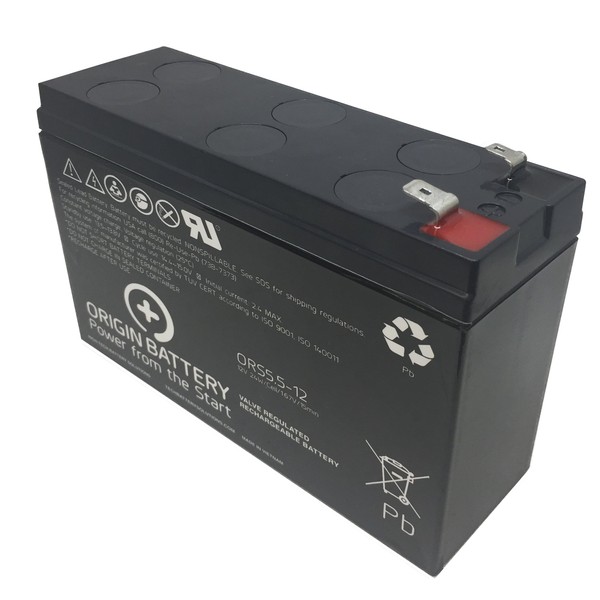 Origin ORS5.5-12 Battery, Replaces BB CPS5.5-12 Battery and APC RBC114 UPS