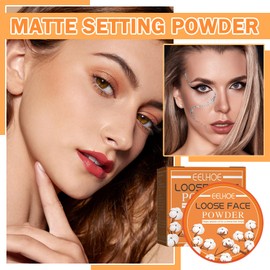 Loose Setting Powder,Translucent Powder Setting Powder Long Lasting Oil Control Loose Face Powder,Lightweight Face Finishing Powder,Even Skin Tone,Waterproof Setting Powder Foundation Makes Skin Downy